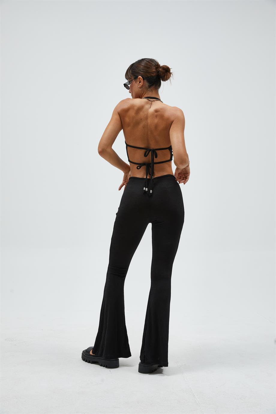 Derin Sırt Dekolteli Tulum 