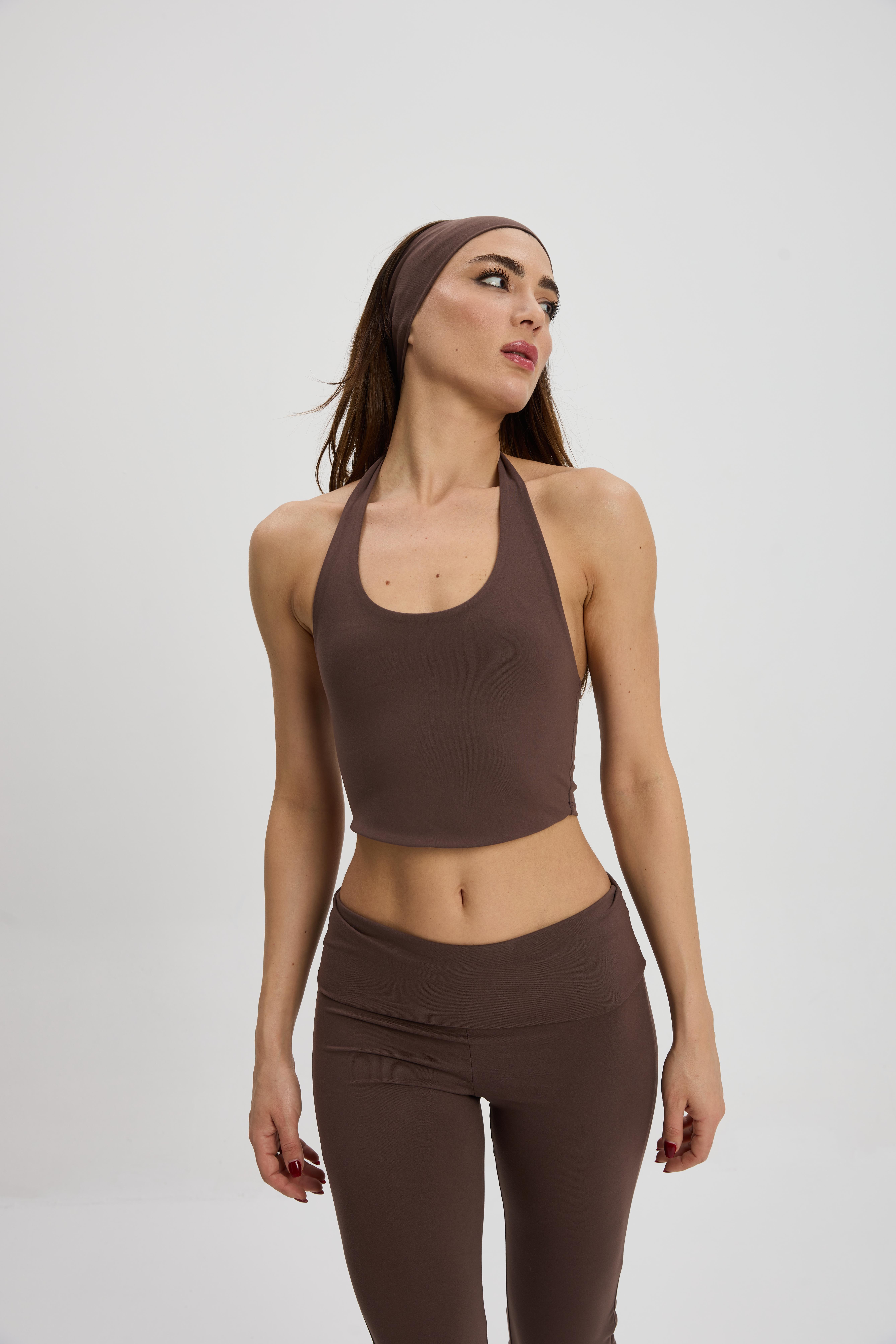 Kahve Halter Top