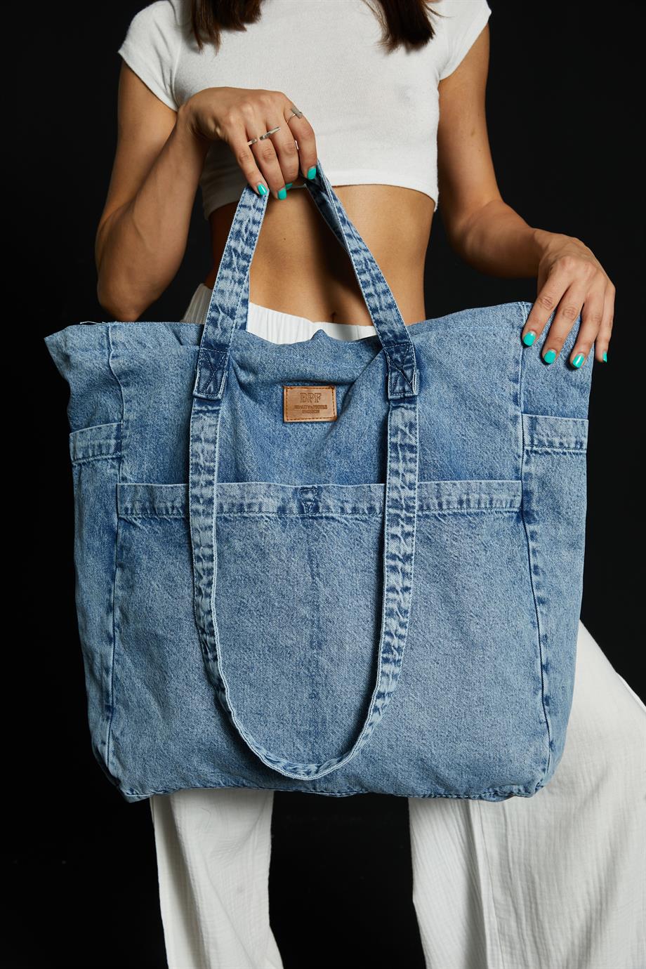 Oversize Denim Çanta