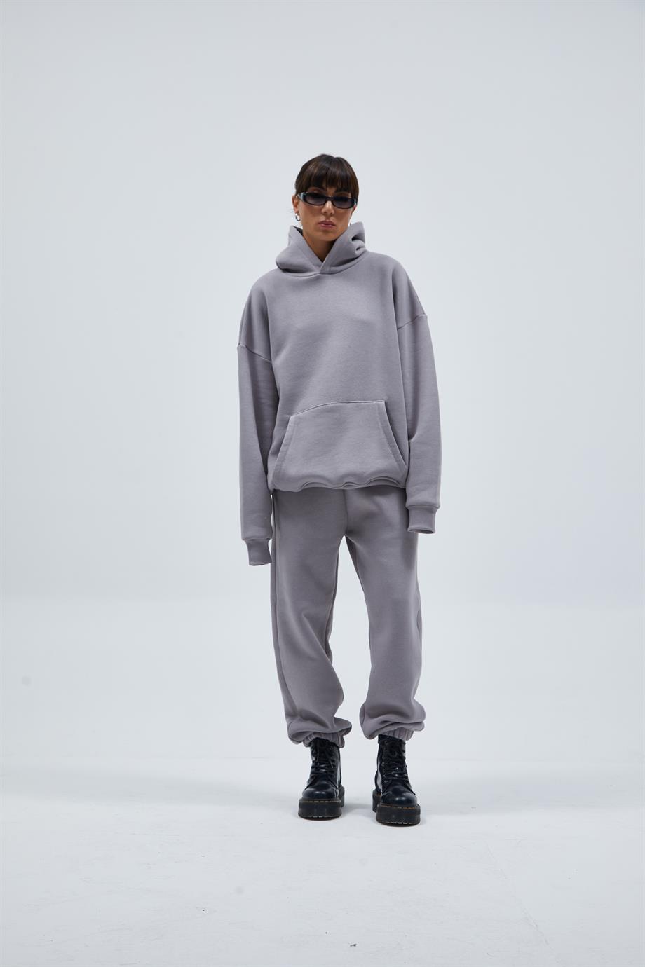 Sis Gri Oversize Eşofman Takımı
