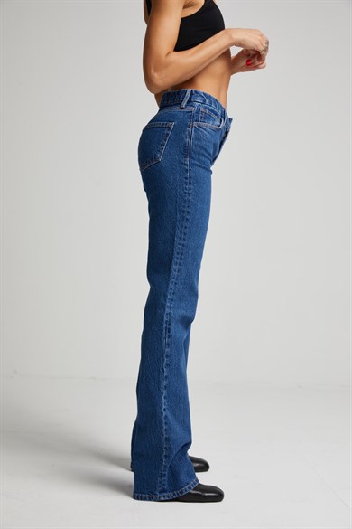 Koyu Mavi Straight Jean