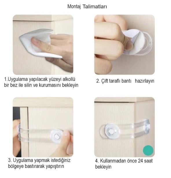 Play Safe 6lı Şeffaf Çok Fonksiyonlu Bebek Güvenlik Kilidi
