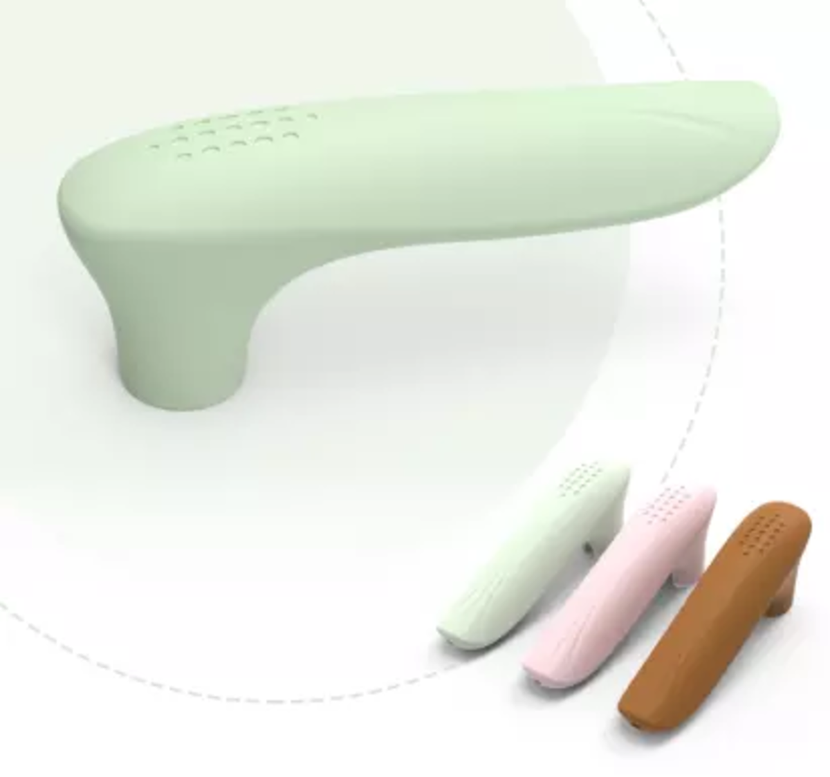 2li Silikon Noktalı Yeşil  Kapı Kolu Koruyucu