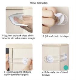 Play Safe 6lı Şeffaf Çok Fonksiyonlu Bebek Güvenlik Kilidi