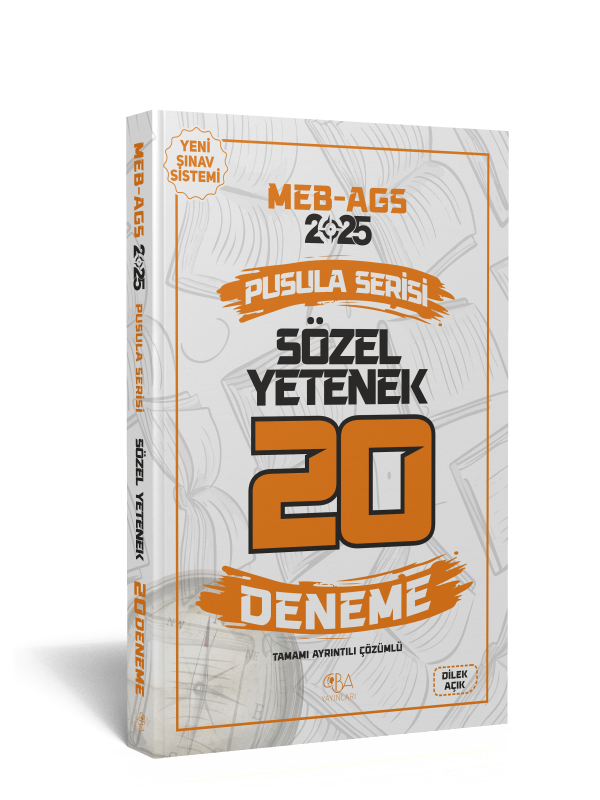 2025 MEB AGS Sözel Yetenek 20 Deneme-Tamamı Ayrıntılı Çözümlü-Dilek Açık