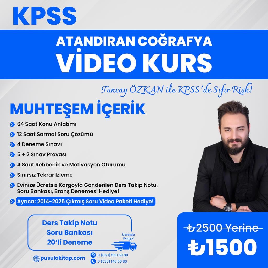 2026 KPSS Atandıran Coğrafya Video Kurs - Tuncay Özkan