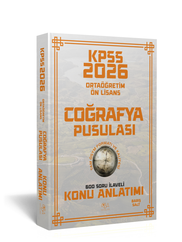 2026 KPSS Ön lisans-Ortaöğretim Coğrafya Pusulası Konu Anlatımı-600 Soru İlaveli-Barış Salt
