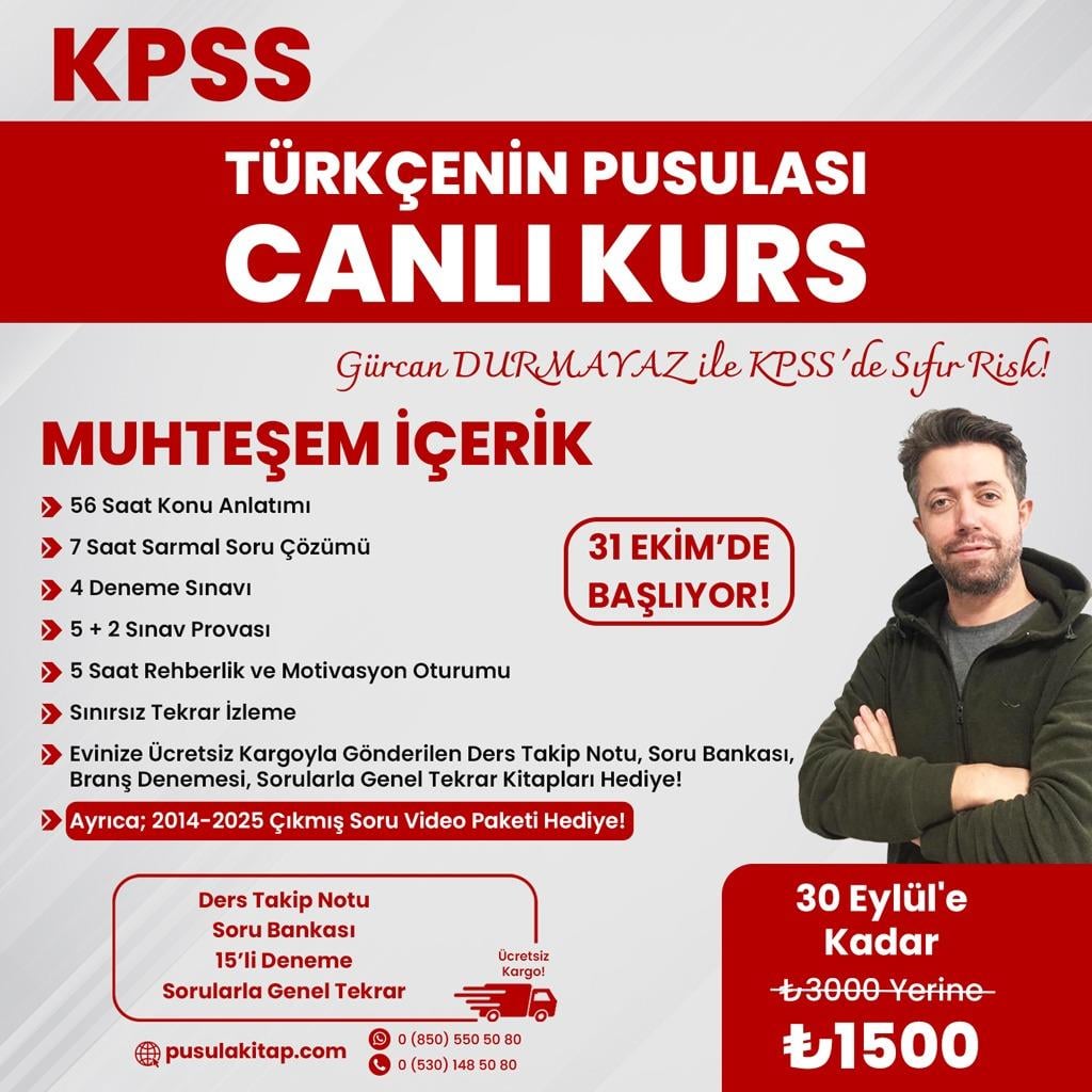 2026 KPSS Türkçenin Pusulası Canlı Kurs - Gürcan DURMAYAZ