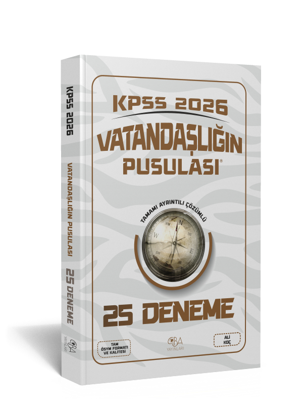 2026 KPSS Vatandaşlığın Pusulası 20 Deneme Tamamı Ayrıntılı Çözümlü Ali Koç