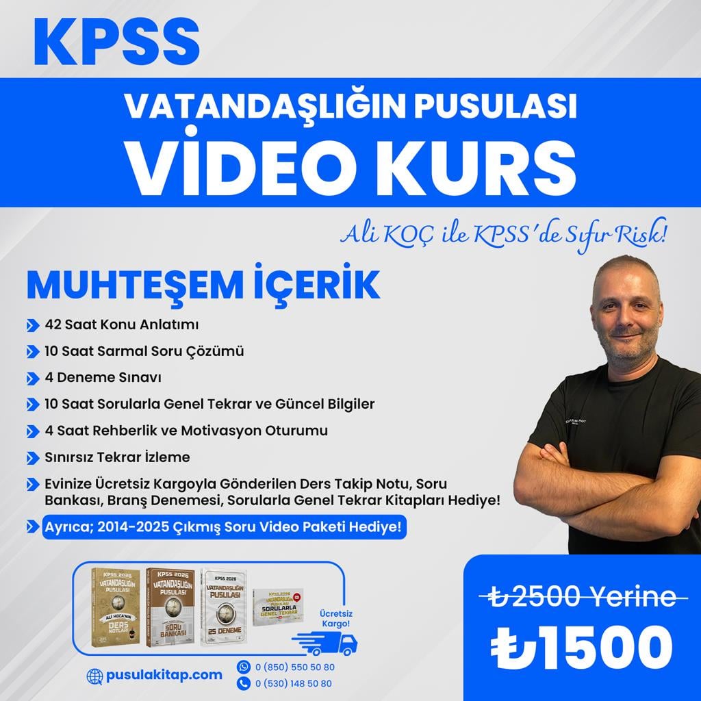 2026 KPSS Vatandaşlığın Pusulası Video Kurs - Ali KOÇ