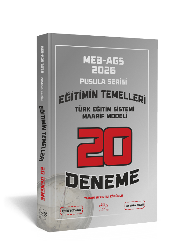 2026 MEB AGS Eğitimin Temelleri 20 Deneme Tamamı Ayrıntılı Çözümlü Dr. Okan Yolcu-Çetin Bozkaya