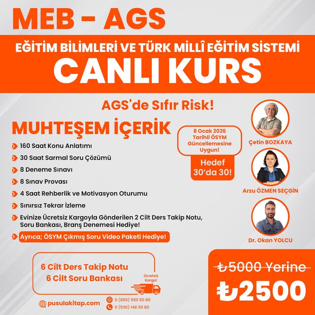 2026 MEB-AGS Eğitimin Temelleri Canlı Kurs