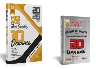 Yeni MEB AGS 2'li Set Genel 10'lu Deneme + Eğitim 20 Deneme - Tamamı Ayrıntılı Çözümlü - Güncel Baskı - Sepette %50 indirim için Hediye Çeki: yüzde50iskonto