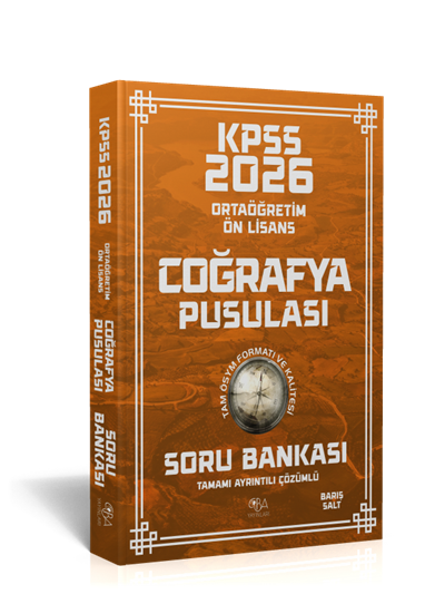 2026 KPSS Ön lisans-Ortaöğretim Coğrafya Pusulası Soru Bankası-Tamamı Ayrıntılı Çözümlü-Barış Salt