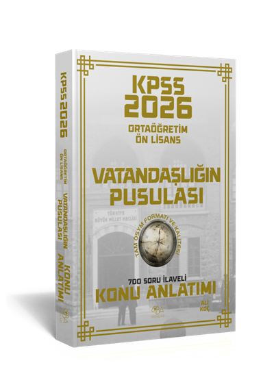 2026 KPSS Ön lisans-Ortaöğretim Vatandaşlığın Pusulası Konu Anlatımı-700 Soru İlaveli-Ali Koç