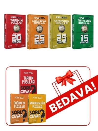 2024 KPSS Tarih+Coğrafya+Vatandaşlık+Türkçe Deneme Seti/Soru Cevap Seti Hediye