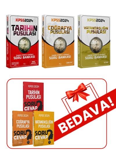2024 KPSS Tarih+Coğrayfa+Vatandaşlık Soru Bankası Seti+ Soru Cevap Seti Hediye