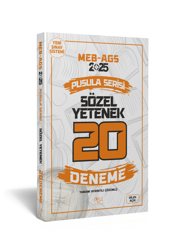 2025 MEB AGS Sözel Yetenek 20 Deneme-Tamamı Ayrıntılı Çözümlü-Dilek Açık