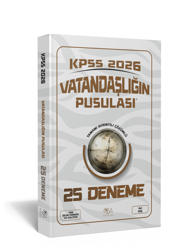 2026 KPSS Vatandaşlığın Pusulası 20 Deneme Tamamı Ayrıntılı Çözümlü Ali Koç
