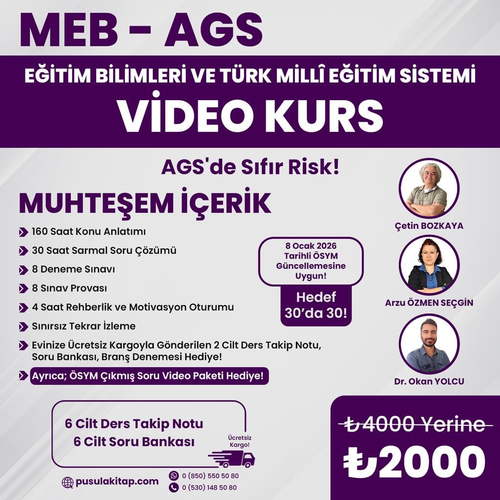 2026 MEB-AGS Eğitimin Temelleri Video Kurs