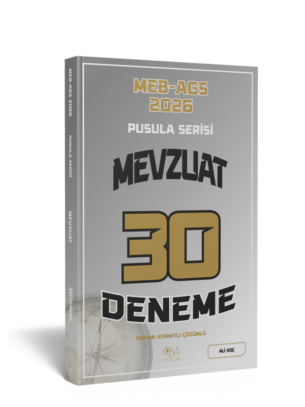 2026 MEB AGS Mevzuat 30 Deneme Tamamı Ayrıntılı Çözümlü Ali Koç