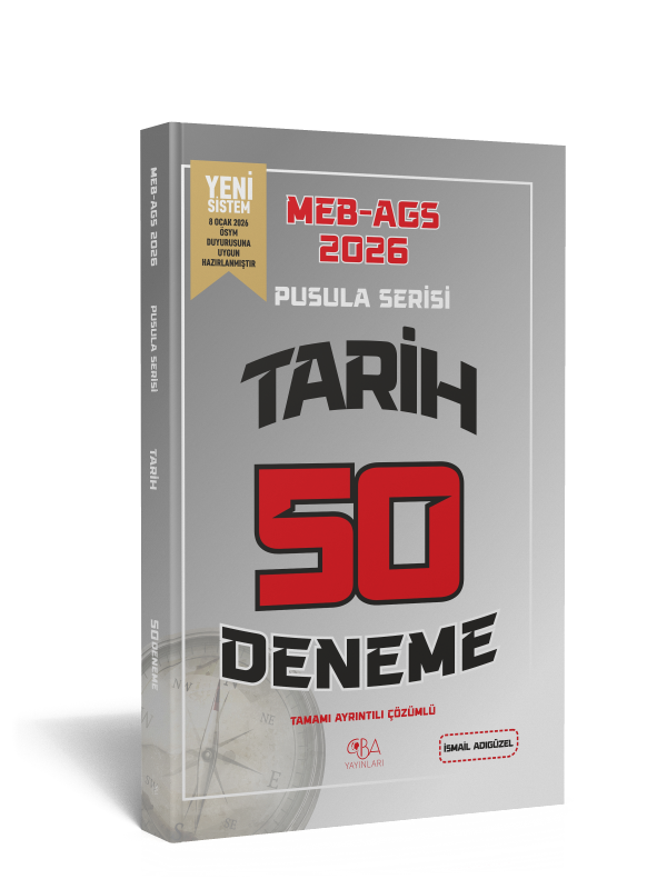 2026 MEB - AGS Tarihin Pusulası 50 Deneme - Tamamı Ayrıntılı Çözümlü - İsmail Adıgüzel - Yeni Sistem %50 İndirim Hediye Çeki: yüzde50iskonto