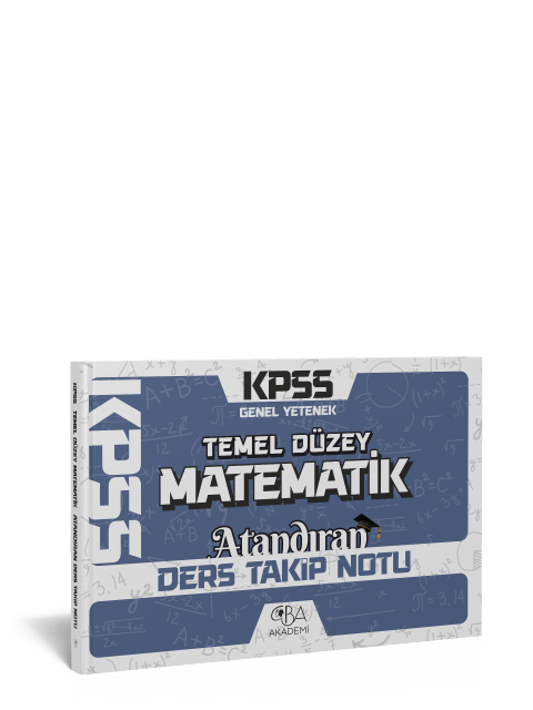 CBA Akademi Temel Düzey Matematik Atandıran Ders Takip Notu