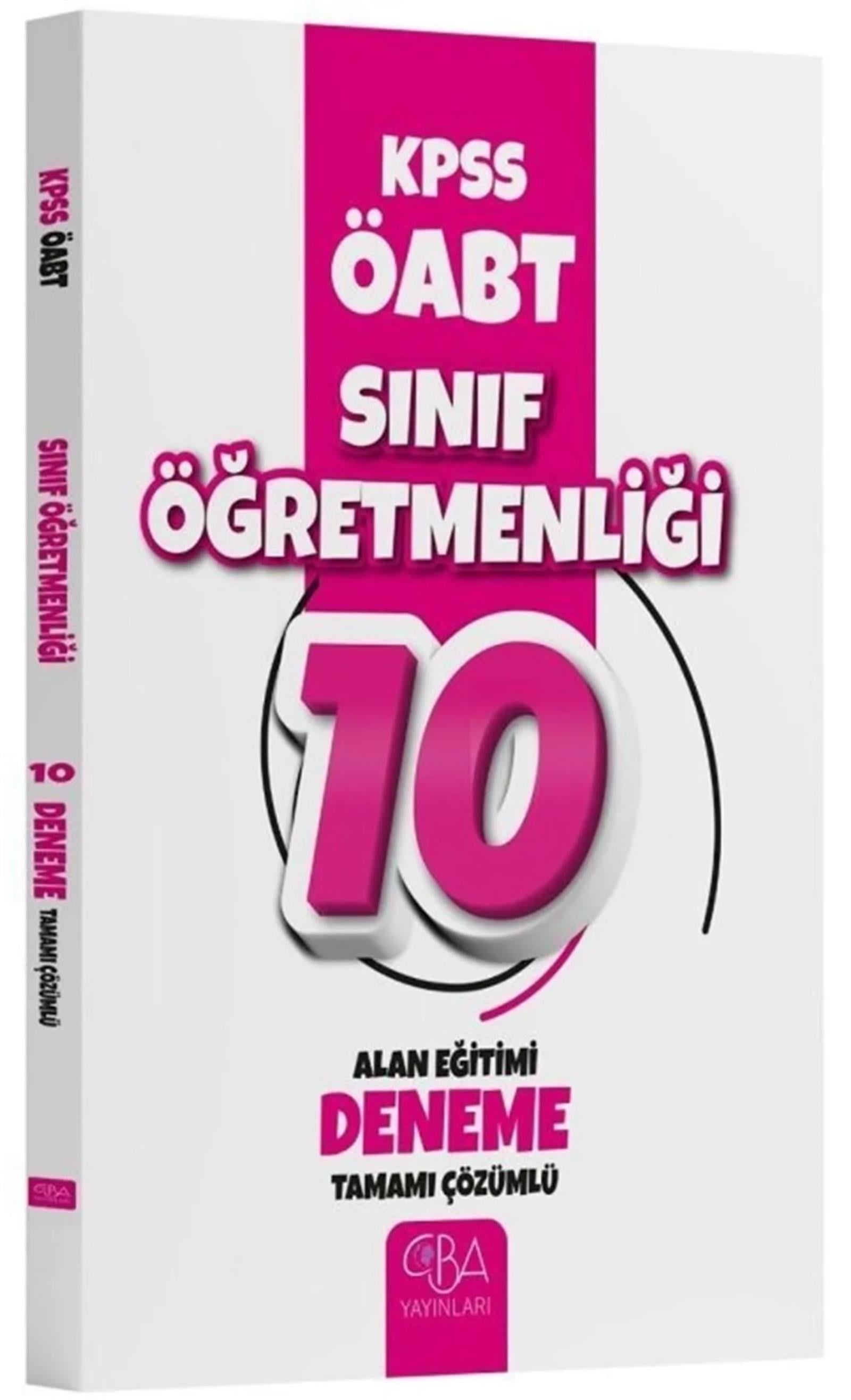 Cba Yayınları Öabt Sınıf Öğretmenliği Alan Eğitimi 10 Deneme Çözümlü Cba Yayınları