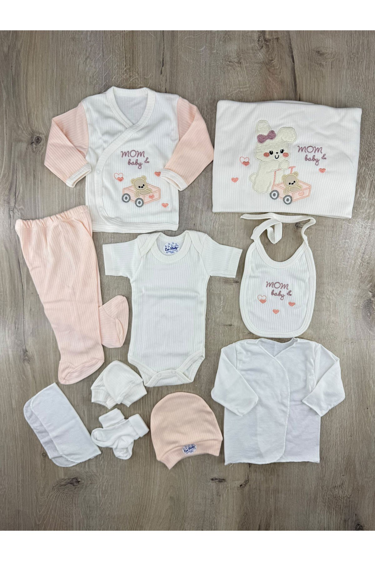 #260411 Tavşan Ayıcık Desenli 10Lu set