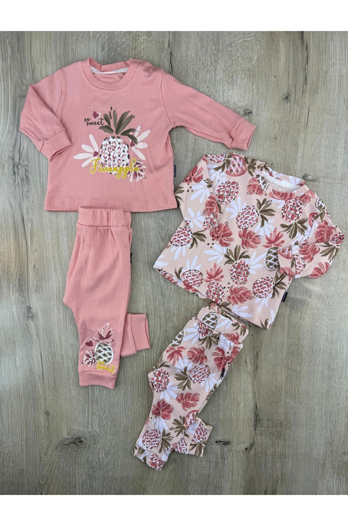 #360120 (3-12 Ay) Ananas Desenli Takım