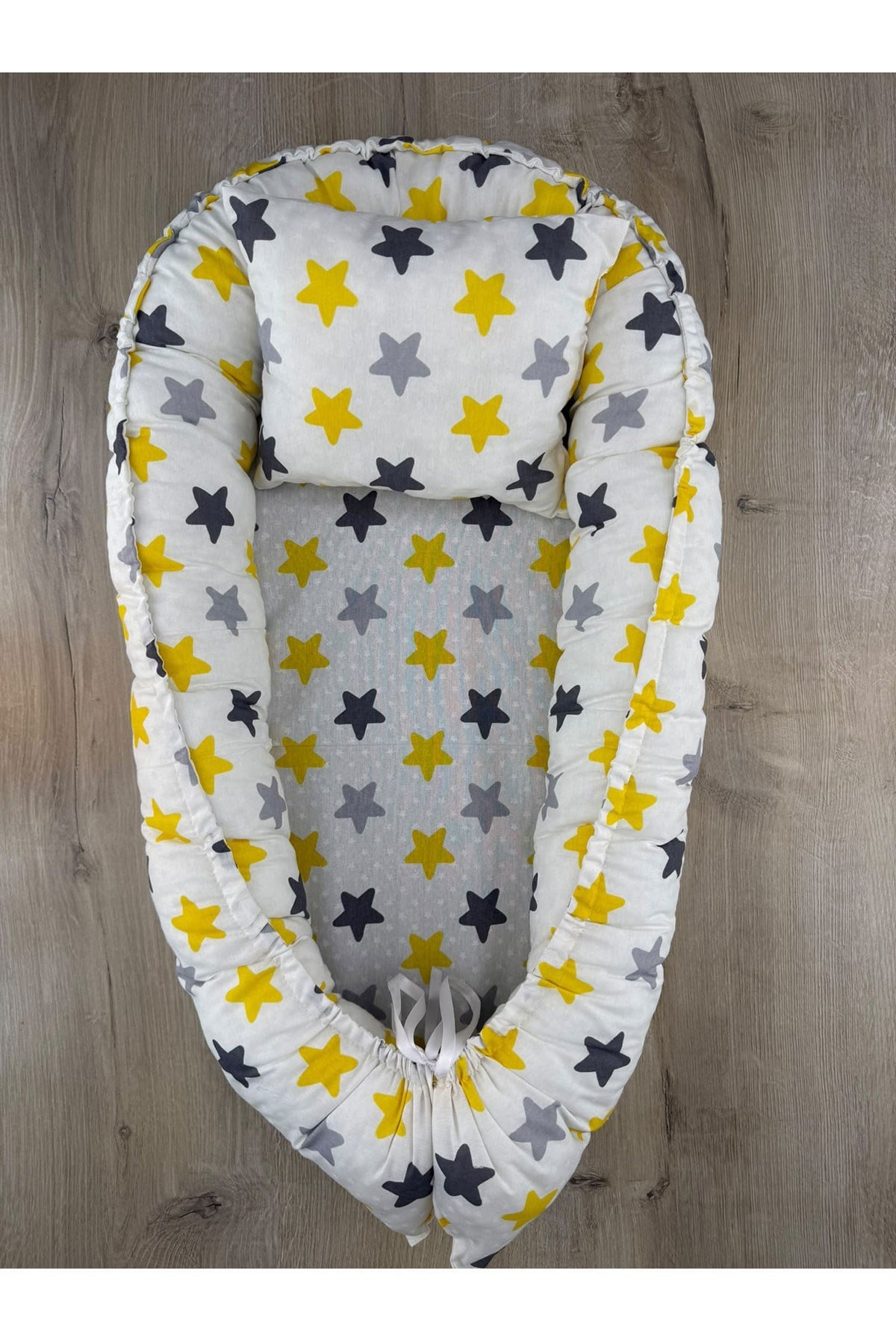 BABYNEST Sarı Yıldız Desenli Bebek Yatağı
