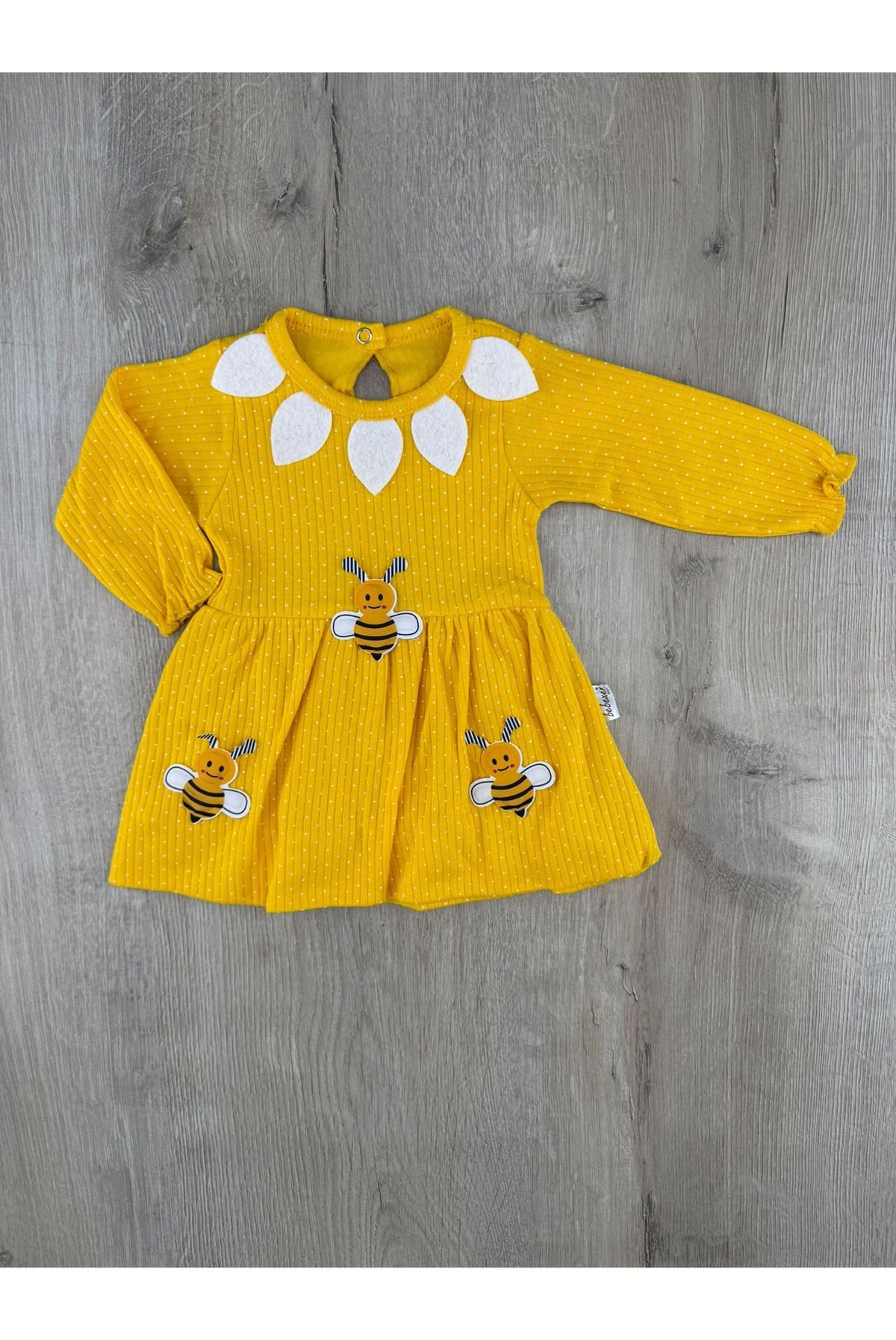Bebexen (6-9-12 Ay) Arı Desenli Çıtçıtlı Badi