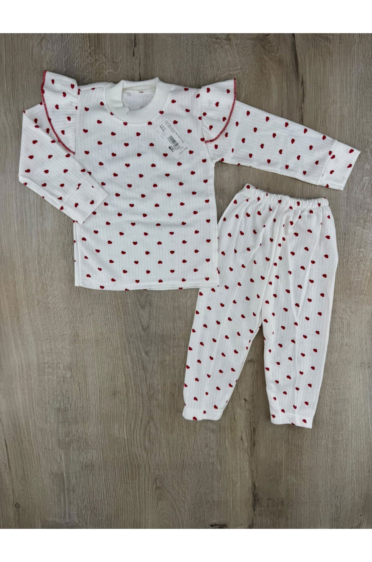 Gonca Bebe (0-6 ay) Minik Kalpli Omuzu Fırfırlı Pijama Takımı