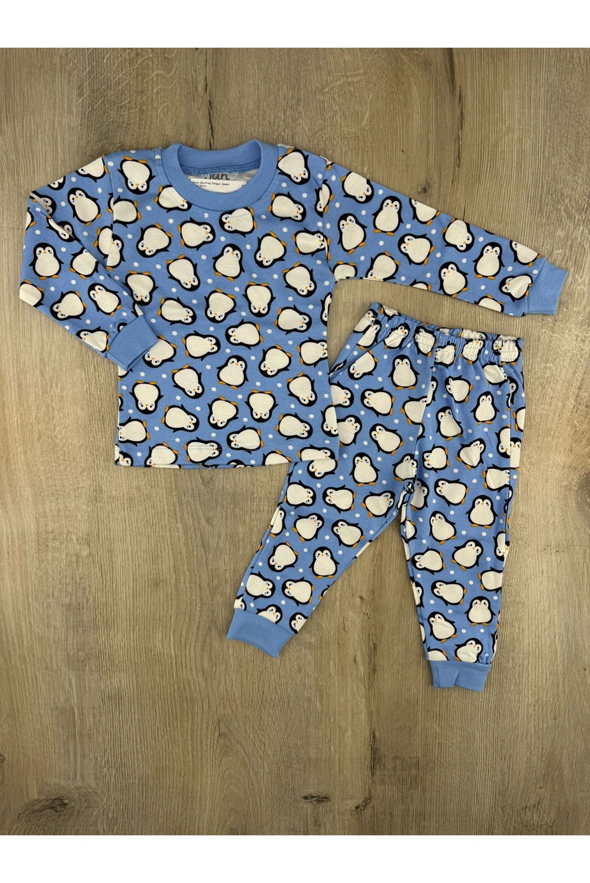 JonJon (6Ay-6Yaş) Penguen Desenli Pijama Takımı