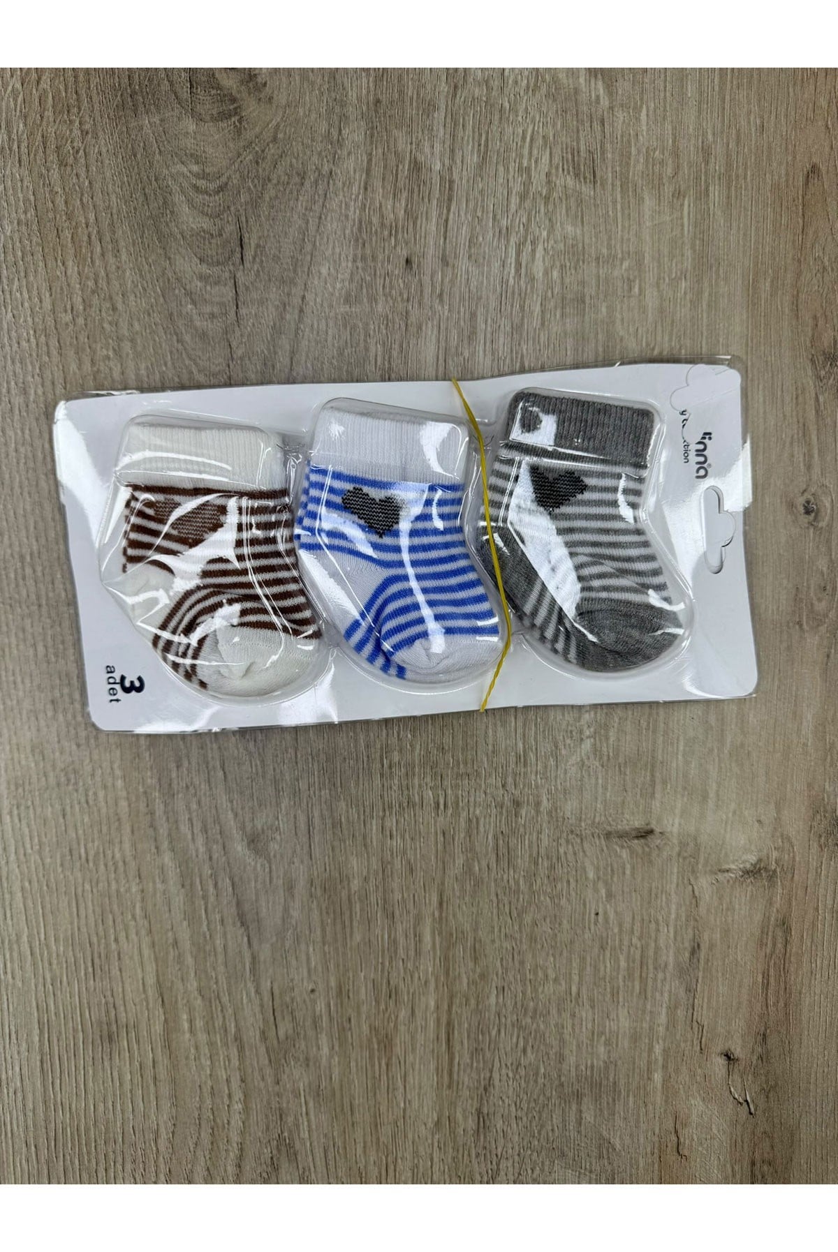 Kral Baby (0-6 Ay) Çizgili 3Lü Bebek Çorap