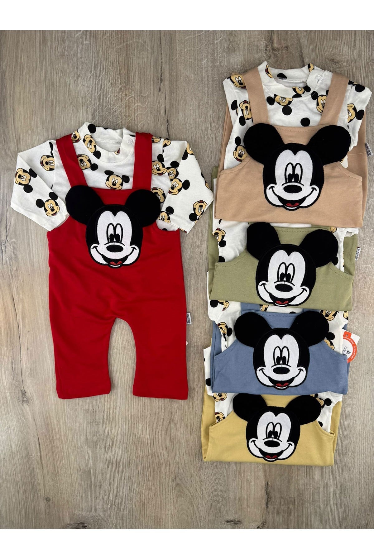 Murat Baby (0-12 Ay) 5247  Mickey Desenli Badili Salopet