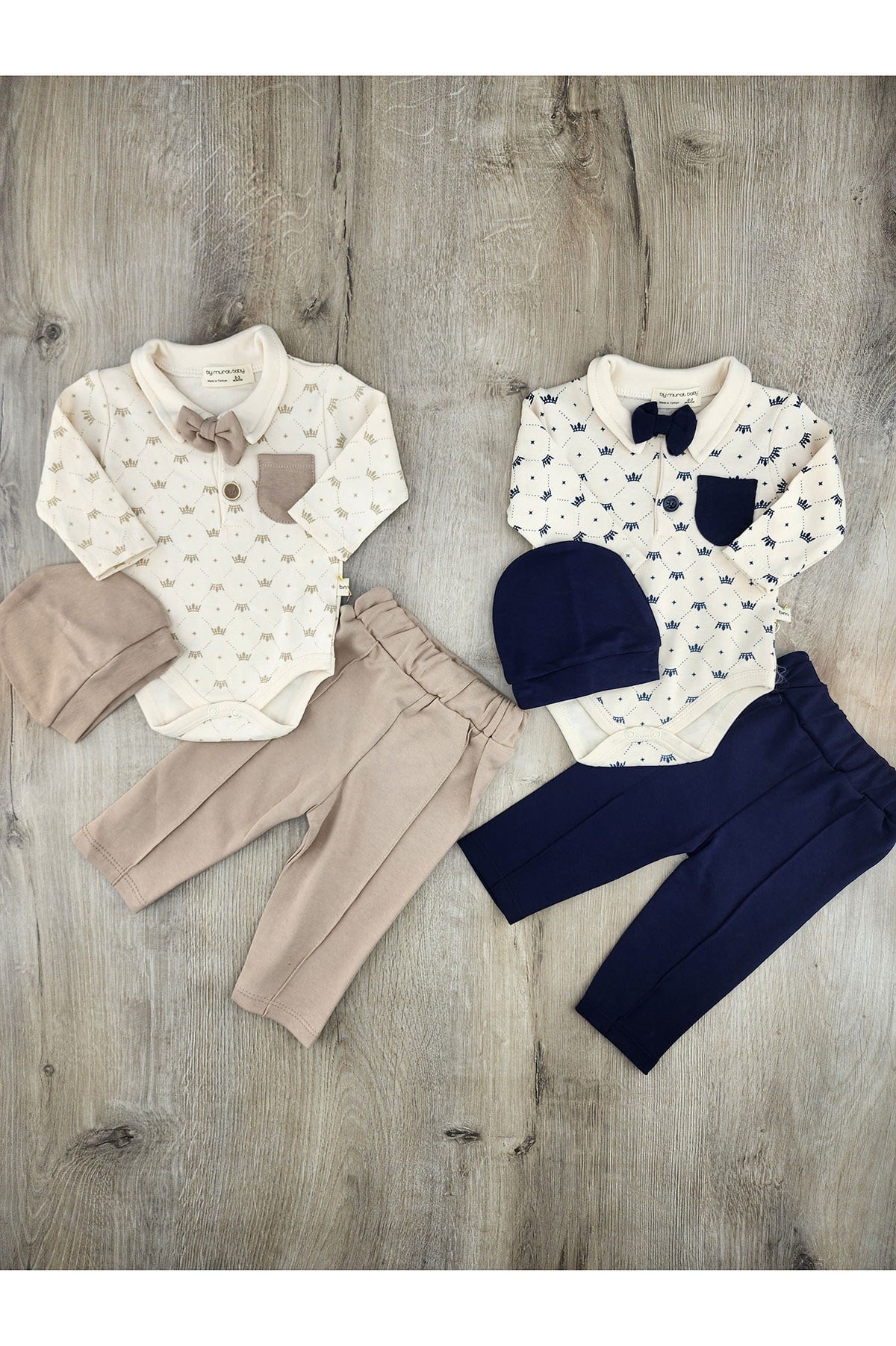 Murat Baby (0-12 Ay) Papyonlu Cepli Şapkalı Çıtçıtlı Badili Takım