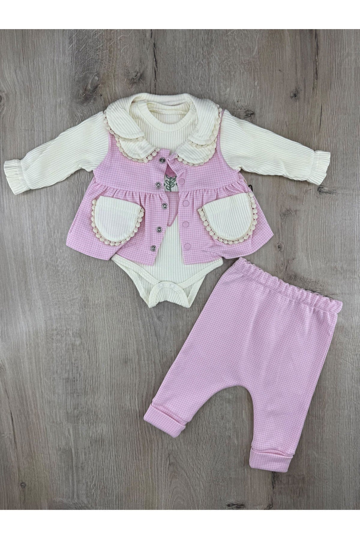 Pakel Baby (0-12 Ay) Cepli Ponponlu Hırkalı 3Lü Takım