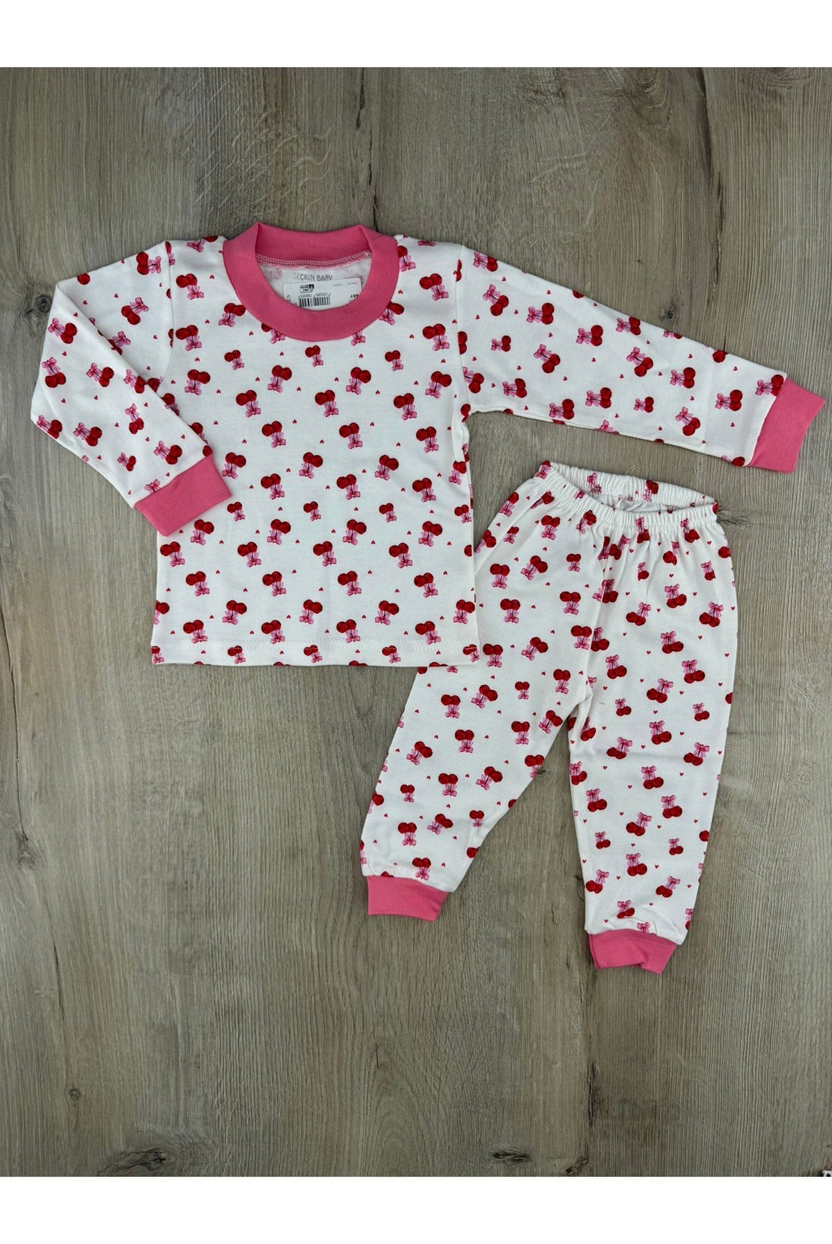 Seçkin (6-24 Ay) Kiraz Desenli Pijama Takımı