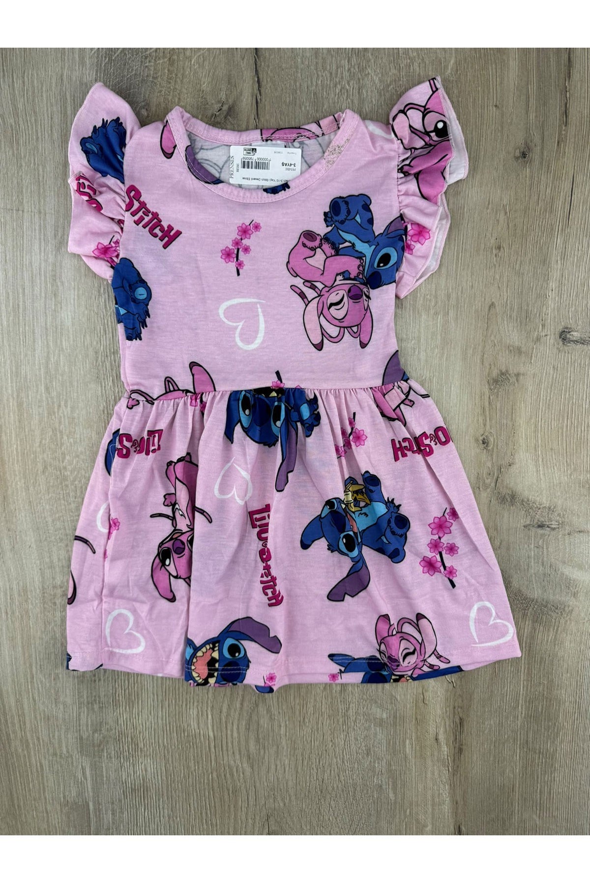 Serenad (3-10 Yaş) Stitch Desenli Elbise