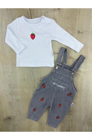 Babybuu (9-24 Ay) Çilek Desenli Kot Slopet