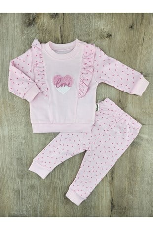 Babycan (3-12 Ay) Love Desenli Mevsimlik Takım