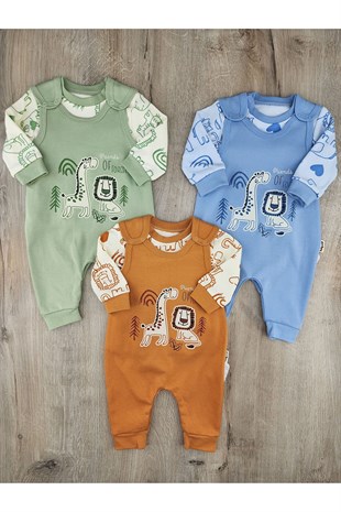 Babycan (3-12 Ay) Zürafa-Aslan Desenli Badili Slopet