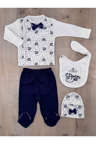 Babyim (0-3 Ay) 902 Prince Desenli Zıbın Takımı