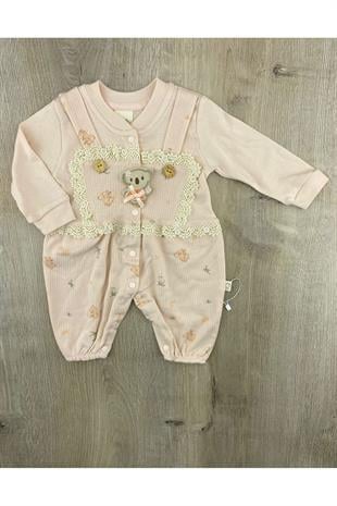 IQ Baby (0-9 Ay) Ayıcık Nakışlı Tulum
