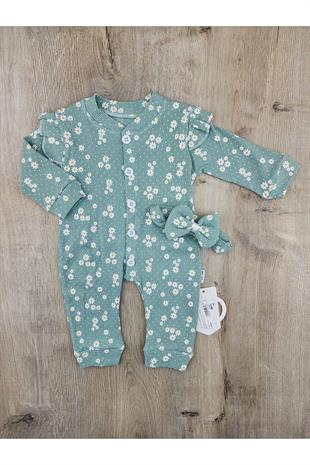 Murat Baby 7934 (0-12 Ay) Papatya Desenli Saç Bantlı Tulum