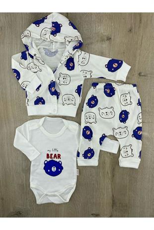 Nayinom(3-9Ay)  Bear 3'lü Hırkalı Takım