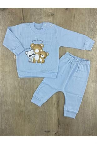 Nurhas (0-6 Ay) Bear Family Desenli Mevsimlik Takım