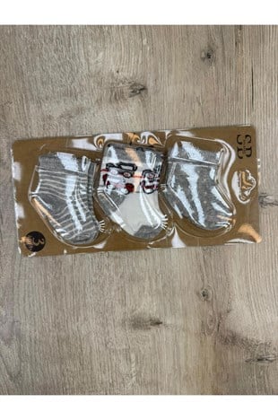 S&B (0-6 Ay) Çizgili Desenli Erkek 3Lü Çorap
