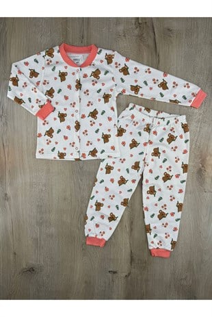Seçkin (3-6 Yaş) Papatya Koala Desenli Önden Çıtçıtlı Pijama Takımı